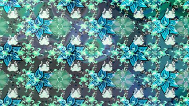 Renkli çizim kalıbı. Çiçek arkaplan. Çiçek duvar kâğıdı. Raster illüstrasyonu. Mavi renkte şirin tekstil.