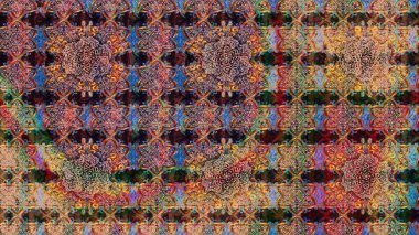 Raster illüstrasyonundaki çiçek desenli çizim. Suluboya tarzında kahverengi renkte çiçekler.