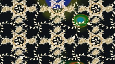 Vadinin gri renkli çiçekleri. Çiçeksel çizim kalıbının çizimi.