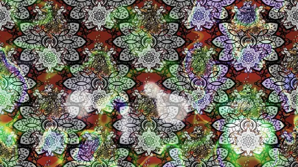 Küçük bir çiçekte eskiz deseni. Hoş bir çiçek geçmişi var. Raster illüstrasyonu. Güzel kumaş deseni.