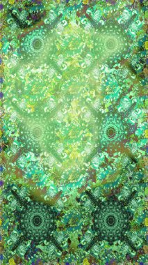 Renkli Bahar Temalı Kusursuz Arkaplan. Düz Çiçek Elementleri Tasarımı. Raster..