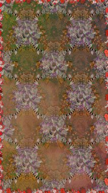 Fantezi çiçekli kusursuz desen, doğal duvar kağıdı, çiçek desenli kıvrım çizimi. Ev dekoru. Paisley el çizimi elementler.