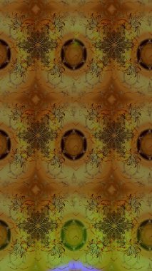 Renkli Bahar Teması eskiz kalıbı. Kahverengi renkte zarif çiçekli suluboya. Raster illüstrasyonu. Düz Çiçek Elementleri Tasarımı.