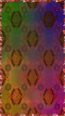 Raster Şirin kumaş deseni. Renkli Bahar Temalı Kusursuz Arkaplan. Kusursuz bir mahsul. Düz Çiçek Elementleri Tasarımı.