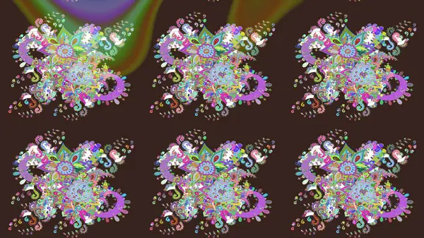 Yumuşak, mor renkte yaz çiçekleri. Raster deseni. Raster illüstrasyonu. Küçük çiçekte sevimli çiçek deseni var..