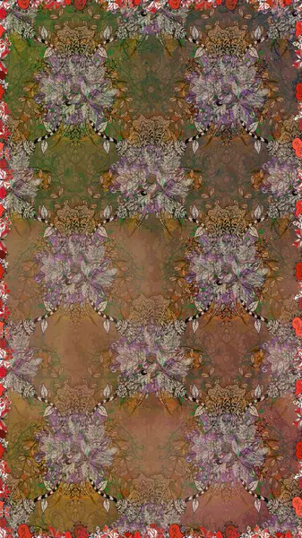 Fantezi çiçekli kusursuz desen, doğal duvar kağıdı, çiçek desenli kıvrım çizimi. Ev dekoru. Paisley el çizimi elementler.