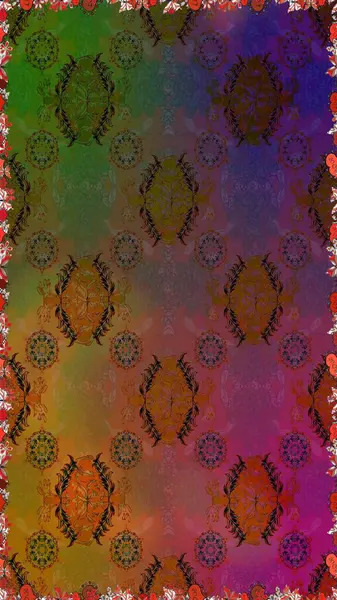 Raster Şirin kumaş deseni. Renkli Bahar Temalı Kusursuz Arkaplan. Kusursuz bir mahsul. Düz Çiçek Elementleri Tasarımı.