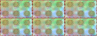 Çiçeksel, nötr, pürüzsüz desen. Raster çiçek izi. Klasik taslak çizimi.