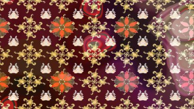 Parlak çiçekli kolaj çiçekleri kahverengi. Çiçekli zambakların eskiz geçmişi. Çiçek tasarımı için inanılmaz kolaj cennet tarzı..