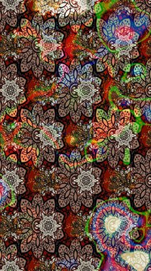 Çizim raster deseni. Güzel kumaş deseni. Çiçek arka planı.