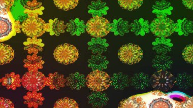 Çiçekli çiçek deseni, suluboya. Raster deseni. Süslü kumaş deseni.