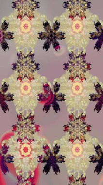 Yazdır. Güzel kumaş deseni. Düz Çiçek Elementleri Tasarımı. Raster çiçekli arka plan. Güzel eskiz şekli. Renkli Yaz Teması çizim şablonu.