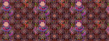 Çiçekli karalama şeklinde Raster çiçek deseni. Pembe renkli çiçekler. Yumuşak, yaz çiçekli arka plan.