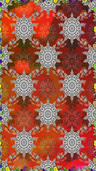 Küçük çiçekteki sevimli çiçek deseni. Kahverengi ve gri renkte çiçekler.