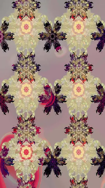 Yazdır. Güzel kumaş deseni. Düz Çiçek Elementleri Tasarımı. Raster çiçekli arka plan. Güzel eskiz şekli. Renkli Yaz Teması çizim şablonu.