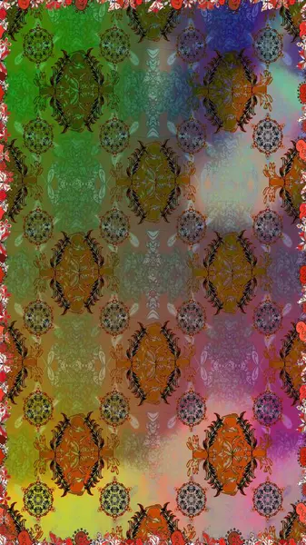 Kusursuz etnik tasarım. Çiçekleri, deniz kabukları, mandalaları ve suluboya efektleriyle donanma geçmişi. Yatak çarşafları, ceket, paket tasarımı, kumaş ve moda kavramları için tekstil baskısı.