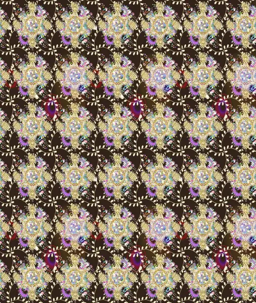 Çiçeksel elementlerle süslenmiş zarif raster dokusu. Küçük çiçekte hoş bir çiçek deseni var. Parlak çiçekli gri renkler üzerine soyut çizim deseni.