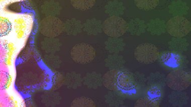 Gömlek baskısı için çiçek boyası. Çiçek desenli eskiz. Yeşil renkte çiçekler.