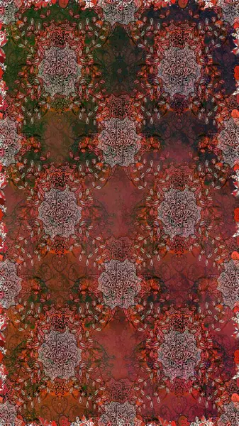 Süslü kumaş deseni. Raster deseni. Çiçekli, suluboya desenli kusursuz çiçek deseni.