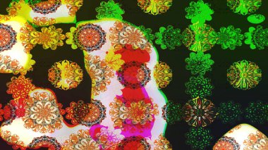 Çizim çiçek deseni duvar kâğıdı olarak kullanılabilir. Gri renkli çiçekler. Raster illüstrasyonu.