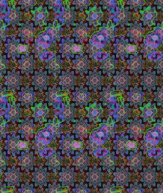 Çiçek desenli raster, nötr çizgi grafik desenli soyut raster arkaplan. Modern stil dokusu.