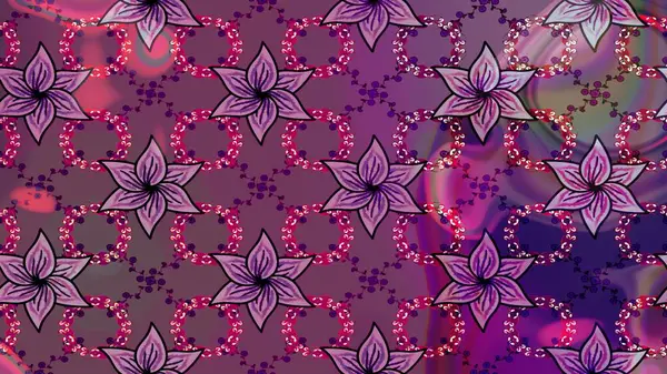 Çiçekli karalama şeklinde Raster çiçek deseni. Yumuşak, bahar çiçekli arka plan. Mor renkte çiçekler.