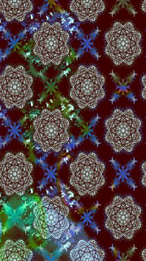 Raster illüstrasyonundaki çiçek desenli çizim. Kahverengi renkli çiçekler. Renkli Bahar Teması eskiz kalıbı. Düz Çiçek Elementleri Tasarımı.