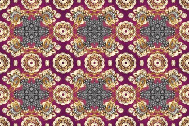 Kusursuz altın desen. Altın elementlerle renklendirilmiş altın desen. Raster doğulu süsü.