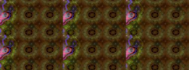 Raster illüstrasyonundaki çiçek desenli çizim. Kahverengi renkte çiçekler.