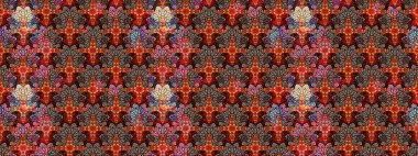 Etnik Mandala süsü. Raster Henna dövme stili. Tekstil, tebrik kartı, boyama kitabı, telefon kılıfı baskısı için kullanılabilir. Hint çiçekli desenli şal desenli..