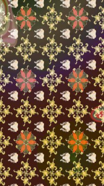 Çiçek desenli eskiz, darbeler, sıçramalar, yaz çiçekleri. Raster illüstrasyonu. Kahverengi renkte çiçekler.