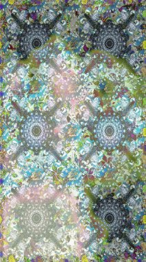 Anti-stres için soyut örnek sayfası. Raster illüstrasyonu. Tarafsız ve gri renklerde.