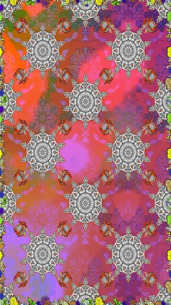 Pembe ve gri renkli çiçekler. Raster düz çiçekleri pürüzsüz desen. Tasarım hediye paketi, tebrik kartları, posterler ve afiş tasarımı.