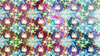 Suluboya çizim kalıbı. Raster illüstrasyonu. Moda baskısı. Çiçeğin suluboya çizimlerinin mükemmel deseni. Eski model. Dekorasyon ve tasarım için güzel desen.