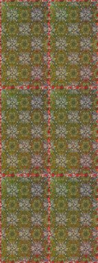 Soyut çiçek desensiz arkaplan. Kahverengi renklerde. Küçük çiçekteki sevimli çiçek deseni. Raster illüstrasyonu. Raster deseni.