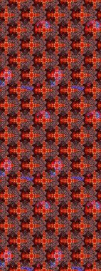 Kırmızı çiçekli eskiz deseni, suluboya çiçek deseni, sevimli çiçek, duvar kağıdı, kart ya da kumaş için fayanslı. Raster - stok.