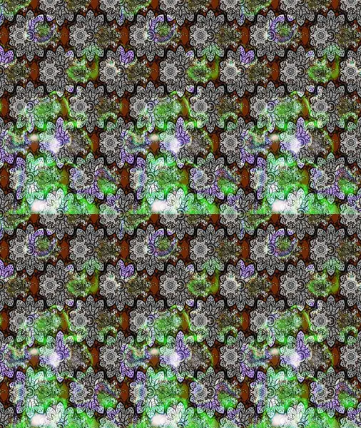 Botanik çizim kalıbı. Organik elementler. Raster deseni. Suluboya etkisi.