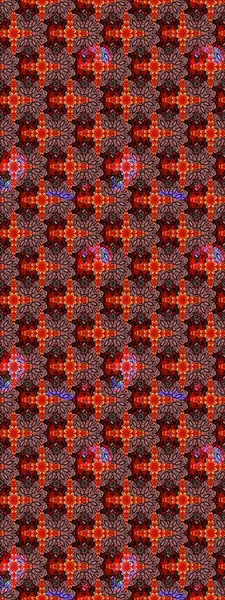 Kırmızı çiçekli eskiz deseni, suluboya çiçek deseni, sevimli çiçek, duvar kağıdı, kart ya da kumaş için fayanslı. Raster - stok.