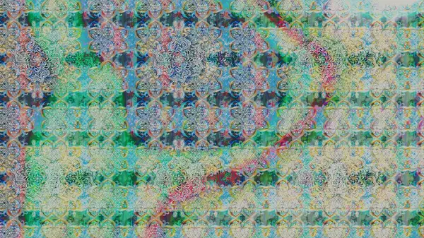 Tarafsız renklerde parlak çiçekli halı eşkali..