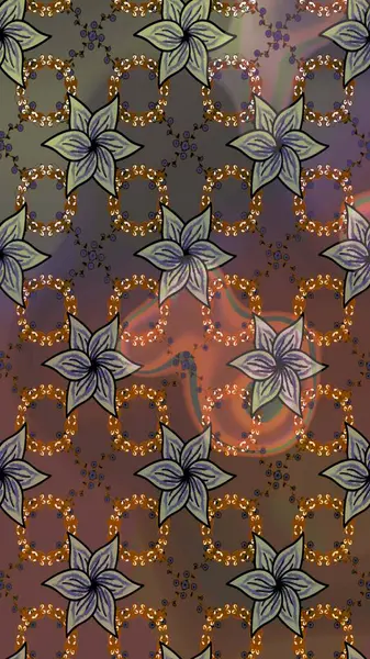 Şirin çiçek elementleri. Düz Çiçek Elementleri Tasarımı. Renkli Bahar Teması eskiz kalıbı. Taslak desenli, modaya uygun kumaş deseni. Raster illüstrasyonu.