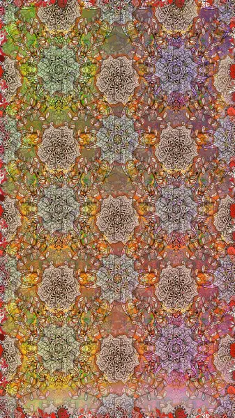 El yapımı çiçek ve bitki koleksiyonu. Eskiz tarzı kahverengi ve bej renklerde. Raster illüstrasyonu. Raster illüstrasyonu. Sevimli karalama çiçekleriyle kusursuz çiçek deseni..