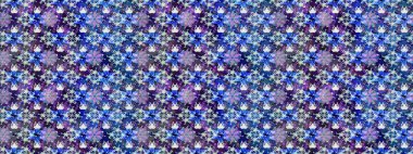 Raster Floral Illustration, Asyalı tekstil. Mavi renkli etnik çiçeklerle zarif eskiz deseni.