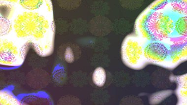 Eskiz arkaplan modeli. Gri yapraklı yabani çiçekler. Suluboya, elle çizilmiş. Raster illüstrasyonu.