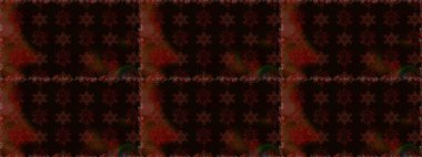 Siyah ve kahverengi renkte çiçekler. Hediye ambalaj kağıdı, tebrik kartları, posterler ve pankart tasarımı. Raster düz çiçekleri pürüzsüz desen.