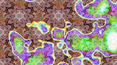 Raster illüstrasyonu. Ultraviyole kumaş deseni. Organik motif arka planı. Çizim deseni.