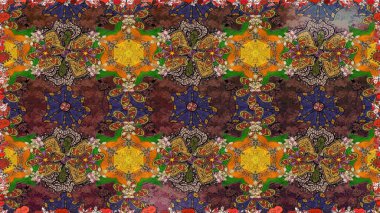 Beautiful watercolor Bouquet of summer flowers sketch pattern. Nice fabric pattern.