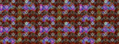 Çiçek desenli eskiz, darbeler, sıçramalar, yaz çiçekleri. Kahverengi renkli çiçekler. Raster illüstrasyonu.