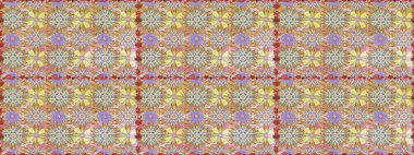 Eski usul. Kusursuz bir geçmişi var. Tomurcukları çiçek olan sevimli bir çiçek deseni. Raster. Raster illüstrasyonu. Kumaş, tekstil ve duvar kağıdı baskısı için..