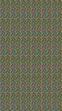 Renkli Bahar Temalı Kusursuz Arkaplan. Yeşil ve kahverengi renkli çiçekler. Düz Çiçek Elementleri Tasarımı. Raster illüstrasyonunda kusursuz çiçek deseni.