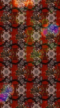 Yumuşak, yaz çiçekli arka plan. Çiçekli karalama şeklinde Raster çiçek deseni. Kahverengi renkte çiçekler.